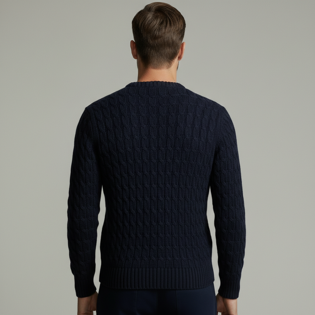 CABLE-KNIT COTTON SWEATER