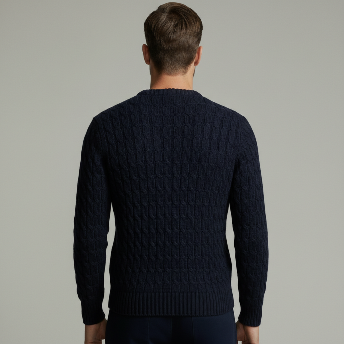 CABLE-KNIT COTTON SWEATER