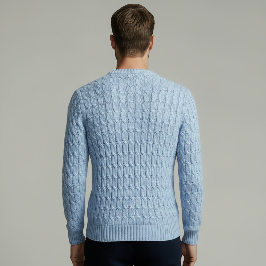 CABLE-KNIT COTTON SWEATER