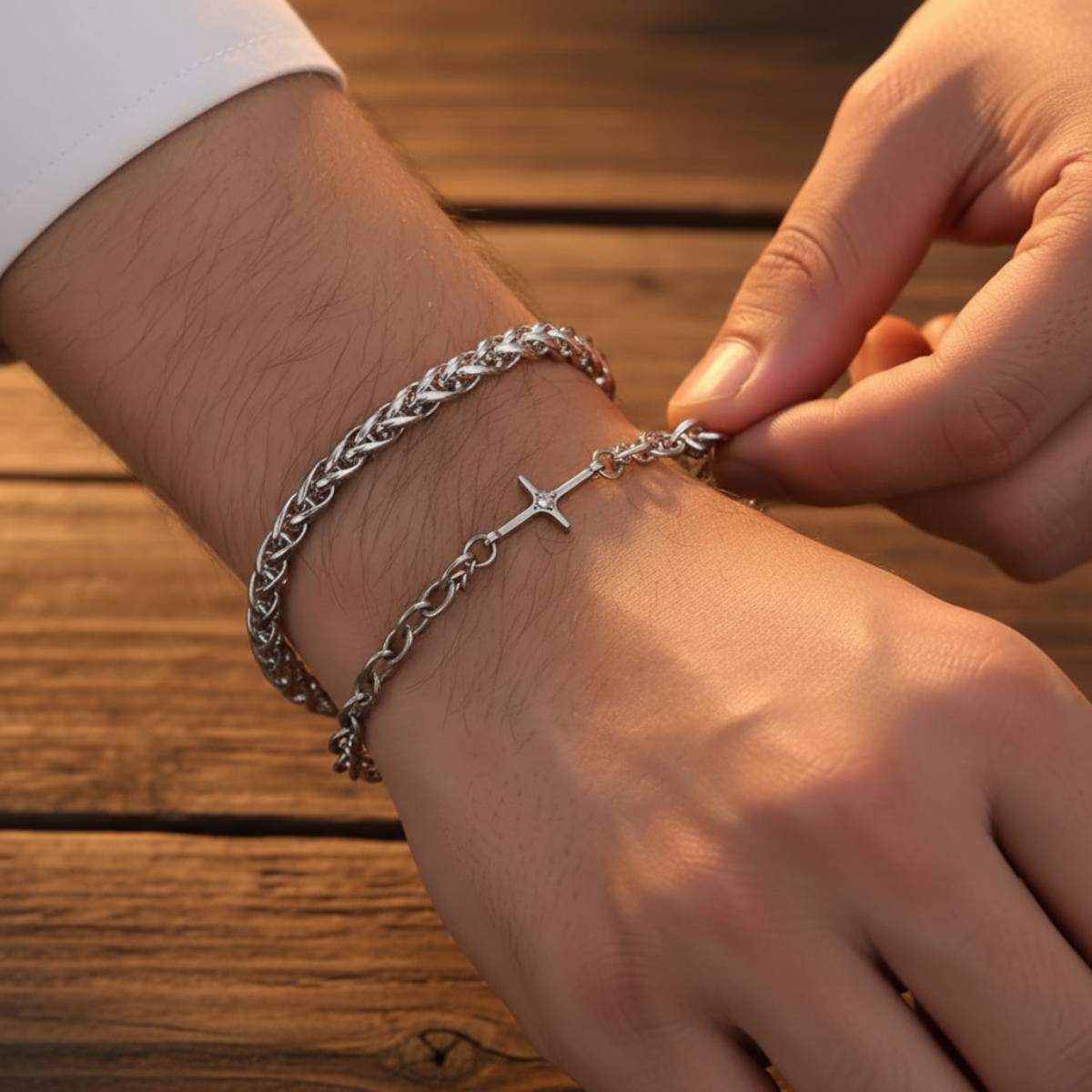 ASTRYX CROSS LINK BRACELET SET