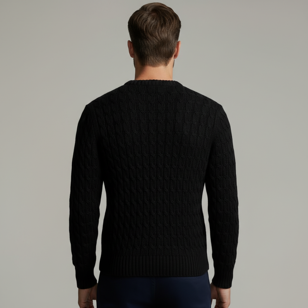 CABLE-KNIT COTTON SWEATER