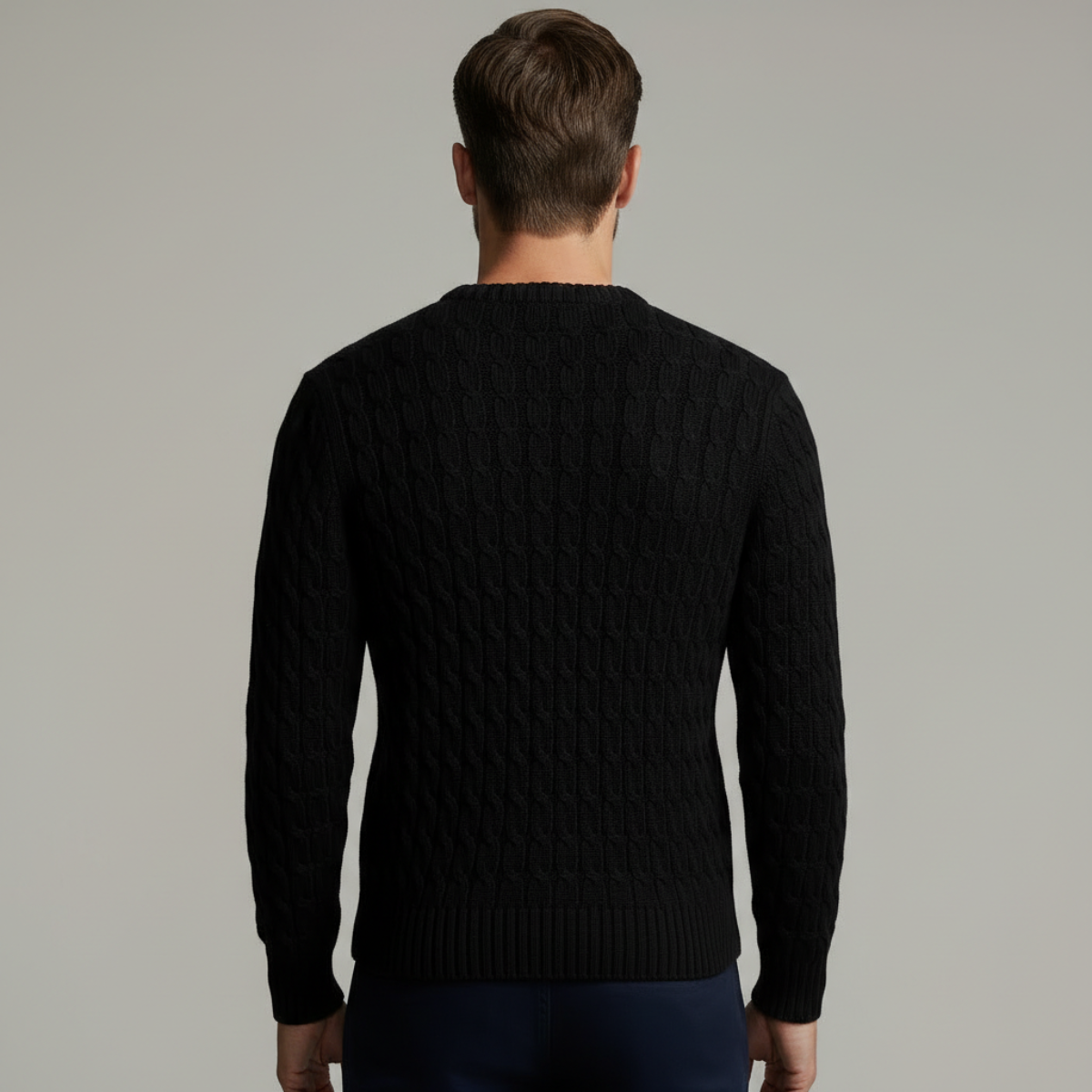 CABLE-KNIT COTTON SWEATER